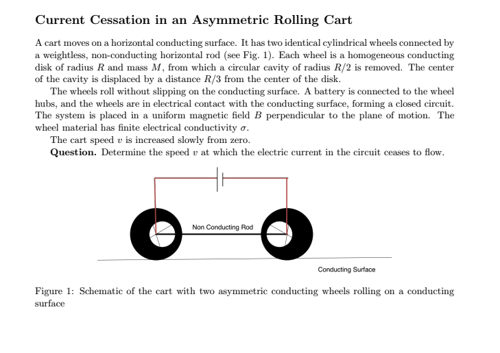 Modified version of the problem with an added magnetic field B to bait the AI model